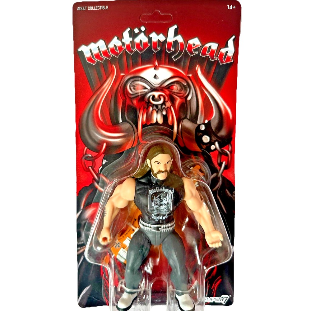 Motorhead Lemmy Kilmister 5.5 Inch Action Figure Super7 Vintage Bass Guitar New